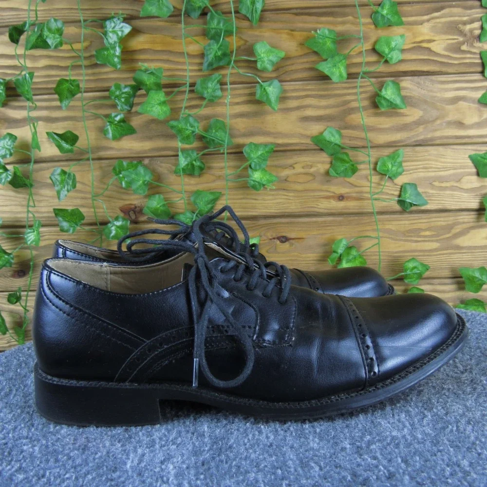 J. Ferrar Dane Men 8 Black Synthetic Oxford‎ Dress Classic